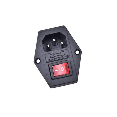 1 buc întrerupător pornit/oprit priză cu mufă mamă pentru cablu de alimentare mașină arcade Comutator IO cu siguranță 3 pini IEC320 C14 mufă