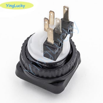 Yinglucky 1pcs 27mm 44mm LED Τετράγωνο arcade παιχνίδι Κονσόλα Push Button with Micro Switch，28mm Στρογγυλό κουμπί Arcade με φωτιζόμενο