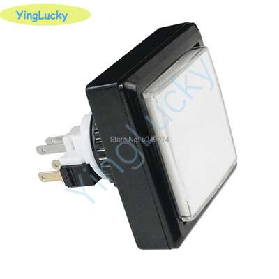 Yinglucky 1pcs 27mm 44mm LED Τετράγωνο arcade παιχνίδι Κονσόλα Push Button with Micro Switch，28mm Στρογγυλό κουμπί Arcade με φωτιζόμενο