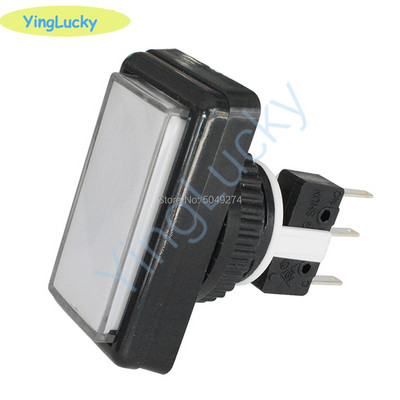 Yinglucky 1pcs 27mm 44mm LED Τετράγωνο arcade παιχνίδι Κονσόλα Push Button with Micro Switch，28mm Στρογγυλό κουμπί Arcade με φωτιζόμενο