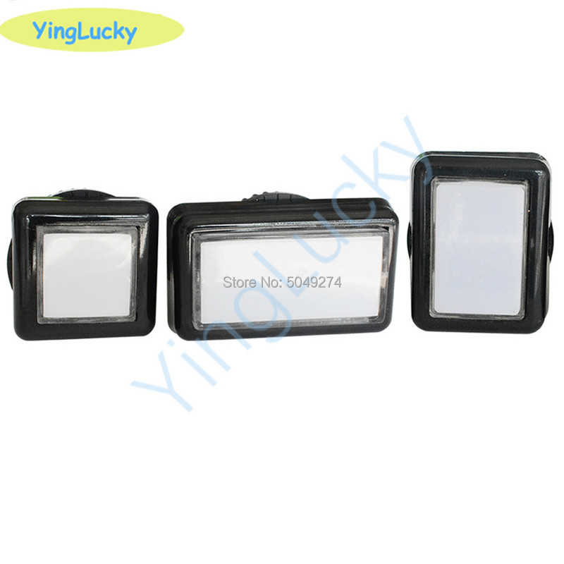 Yinglucky 1pcs 27mm 44mm LED Τετράγωνο arcade παιχνίδι Κονσόλα Push Button with Micro Switch，28mm Στρογγυλό κουμπί Arcade με φωτιζόμενο