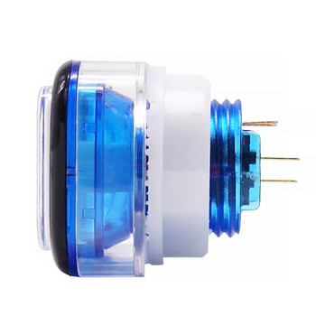 35 мм 50 мм квадратен LED осветен бутон със синя светлина 5V 12V аркаден превключвател автомат за игра с монети Шкаф Направи си сам