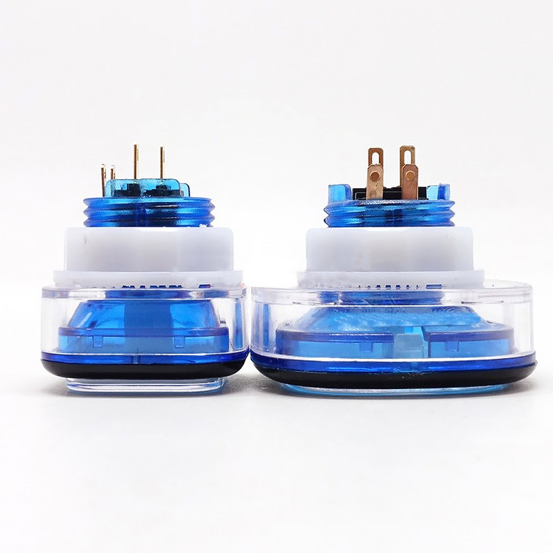 Κουμπί 35 χιλιοστών 50 χιλιοστών τετράγωνο LED φωτιζόμενο μπλε φως 5V 12V Arcade Switch Κέρμα Παιχνίδι Πωλητής Ντουλάπα DIY