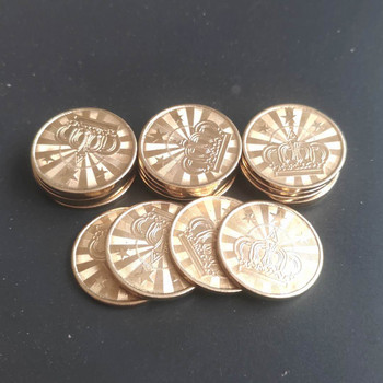 10 τεμ. 25*1,85 χιλιοστά ορειχάλκινο αυτόματο πωλητή Token Coin Arcade Machine Machine Coin Pentagram Crown Token Coins