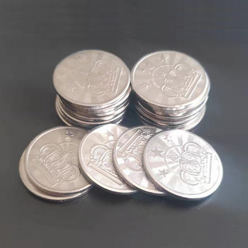 10 τεμ. 25*1,85 χιλιοστά από ανοξείδωτο ατσάλι Arcade παιχνίδι Coin Pentagram Crown ή 888 Tokens