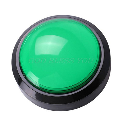 100 mm suur ümmargune surunupp LED, mis on valgustatud mikrolülitiga DIY arkaadmängu masinaosade jaoks DC12V suur kuppel valguslüliti