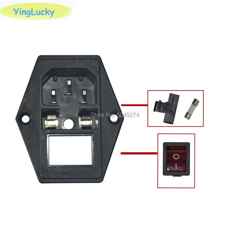 yinglucky jamma ON/OFF lüliti Toitejuhtme sisepistikuga pistikupesa Jamma mängusaalimasina IO lüliti kaitsmega