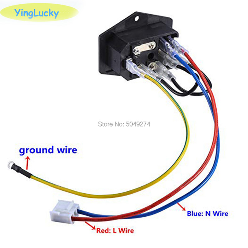 yinglucky jamma ON/OFF lüliti Toitejuhtme sisepistikuga pistikupesa Jamma mängusaalimasina IO lüliti kaitsmega