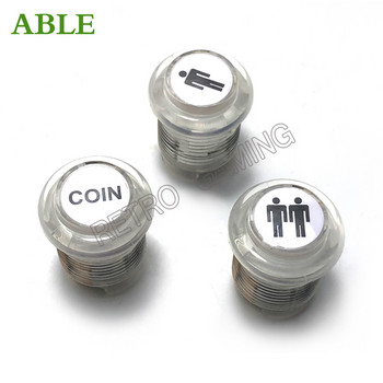 1Pcs Arcade Led Colorful Push Buttons Coin 1p2p Function Button 5v BL In-line 2.8mm Iluminated for Diy Arcade Machine