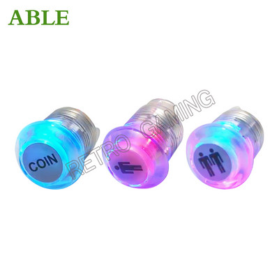 1Pcs Arcade Led Šareni Push Buttons Novčić 1p2p Funkcijski gumb 5v BL In-line 2.8mm Osvijetljen za Diy Arcade Machine