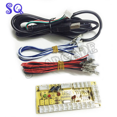 1 db 2 tűs nulla késleltetésű USB Encoder PC joystick gomb MAME Fight Stick vezérlőkhöz DIY Arcade Game Kit alkatrészek