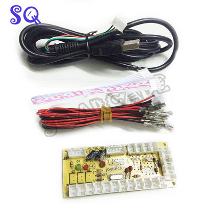 1 db 2 tűs nulla késleltetésű USB Encoder PC joystick gomb MAME Fight Stick vezérlőkhöz DIY Arcade Game Kit alkatrészek