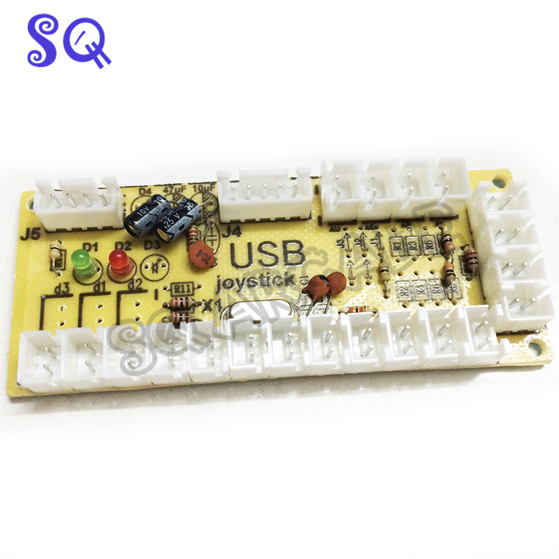 1 db 2 tűs nulla késleltetésű USB Encoder PC joystick gomb MAME Fight Stick vezérlőkhöz DIY Arcade Game Kit alkatrészek