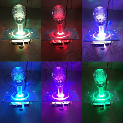 Кран Машина Джойстик Цветна LED осветена аркадна пръчка Красива 7 цветна мигаща Claw машина Аксесоари