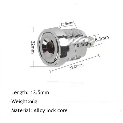 1 ühik 13,5/ 25,8 mm mängusaalimasina osad lühikese sularaha ukse tööriistakasti torukujulised kaameralukud + sama numbriga klahvid arkaadmängumasina jaoks