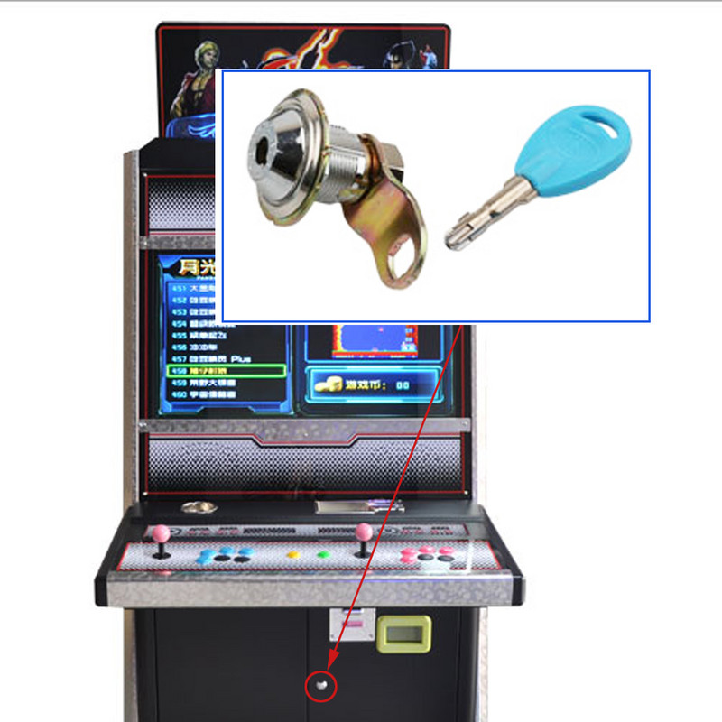 Cilindrinio tipo durų spyna su tuo pačiu numerio raktu geležinė / medinė spintelė Arkadinių žaidimų mašinų priedai „pasidaryk pats“