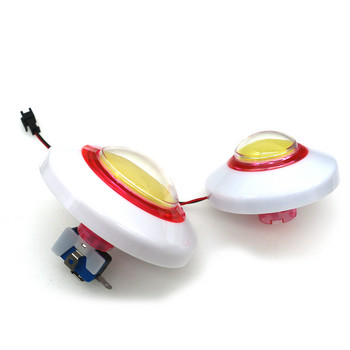 80mm 100mm Πολύχρωμο Λαμπερό Κουμπί 12V Φωτιζόμενη άκρη Αυτόματο Έγχρωμο Φως με Μικροδιακόπτη Παιχνιδιού Γερανού