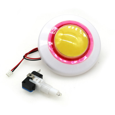 Buton de apăsare strălucitor colorat de 80 mm 100 mm, 12 V, margine iluminată, lumină automată de culoare cu micro comutator, distribuitor automat de jocuri cu macara
