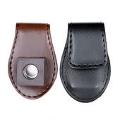 1 ΤΕΜ. Επαγγελματικά Αξεσουάρ Μπιλιάρδου Πισίνας Δερμάτινη μαγνητική θήκη για κιμωλία Φορητή τσάντα θήκης με δερμάτινο κλιπ με κιμωλία