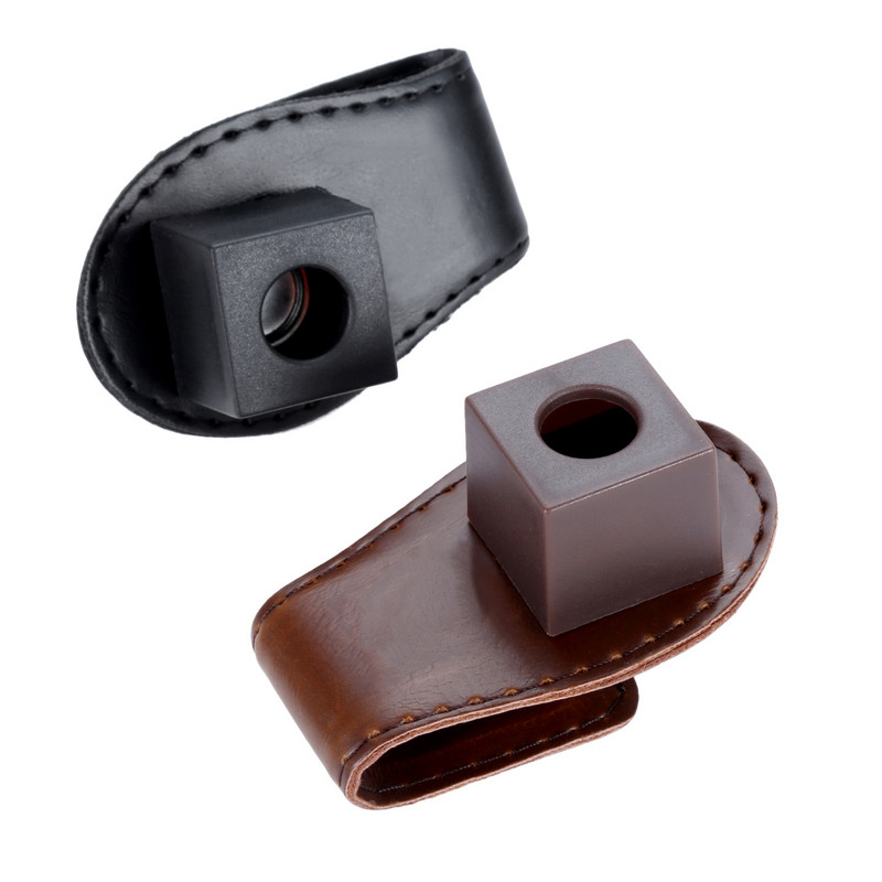 1 ΤΕΜ. Επαγγελματικά Αξεσουάρ Μπιλιάρδου Πισίνας Δερμάτινη μαγνητική θήκη για κιμωλία Φορητή τσάντα θήκης με δερμάτινο κλιπ με κιμωλία