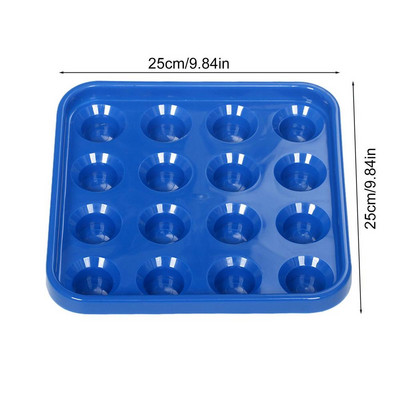 Biliardo stalo kamuoliukų padėklas Baseinas kamuoliukų dėklas biliardo kamuoliukų laikymo padėklas 16 kamuolių Pilnas komplektas reguliuojamo dydžio biliardo kamuoliukai