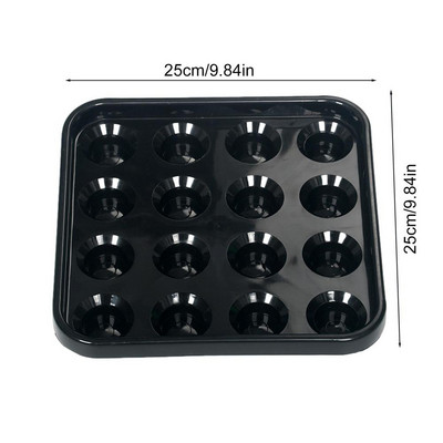 Biliardo stalo kamuoliukų padėklas Baseinas kamuoliukų dėklas biliardo kamuoliukų laikymo padėklas 16 kamuolių Pilnas komplektas reguliuojamo dydžio biliardo kamuoliukai