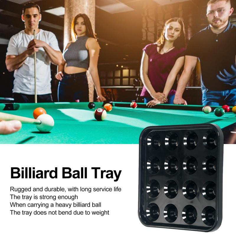 Biliardo stalo kamuoliukų padėklas Baseinas kamuoliukų dėklas biliardo kamuoliukų laikymo padėklas 16 kamuolių Pilnas komplektas reguliuojamo dydžio biliardo kamuoliukai