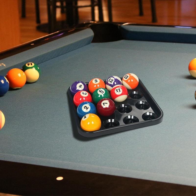 Biliardo stalo kamuoliukų padėklas Baseinas kamuoliukų dėklas biliardo kamuoliukų laikymo padėklas 16 kamuolių Pilnas komplektas reguliuojamo dydžio biliardo kamuoliukai