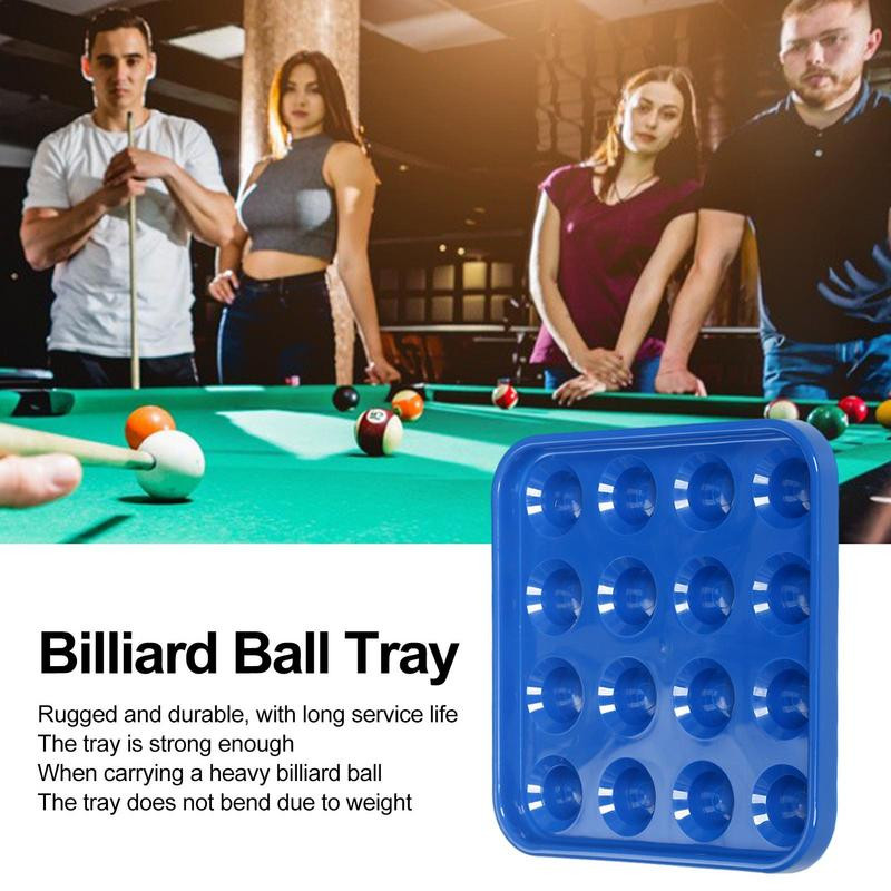 Biliardo stalo kamuoliukų padėklas Baseinas kamuoliukų dėklas biliardo kamuoliukų laikymo padėklas 16 kamuolių Pilnas komplektas reguliuojamo dydžio biliardo kamuoliukai