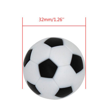 6 бр. 32 мм Футбол на маса Foosball Fussball Футболна машина Аксесоари Резервни Мини черна и бяла топка Детски игри на закрито