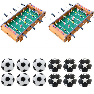 6pcs 32mm Table Soccer Foosball Fussball Football Machine Accessories Replacements Mini Black and White Ball Kids Indoor Games