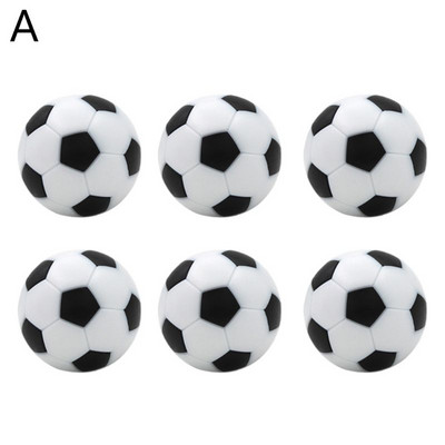 6 kom 32 mm Stolni nogomet Foosball Fussball Football Machine Dodaci Zamjene Mini crno-bijela lopta Dječje igre u zatvorenom
