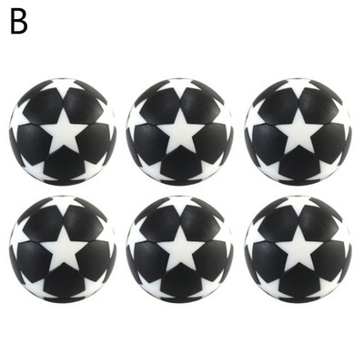 6 kom 32 mm Stolni nogomet Foosball Fussball Football Machine Dodaci Zamjene Mini crno-bijela lopta Dječje igre u zatvorenom