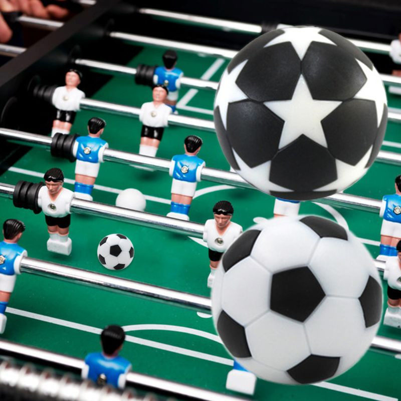 6 gab., 32 mm galda futbols, futbols, fussbols, futbola mašīnas piederumi, nomaiņas, mini melnā un baltā bumbiņa bērniem iekštelpu spēles