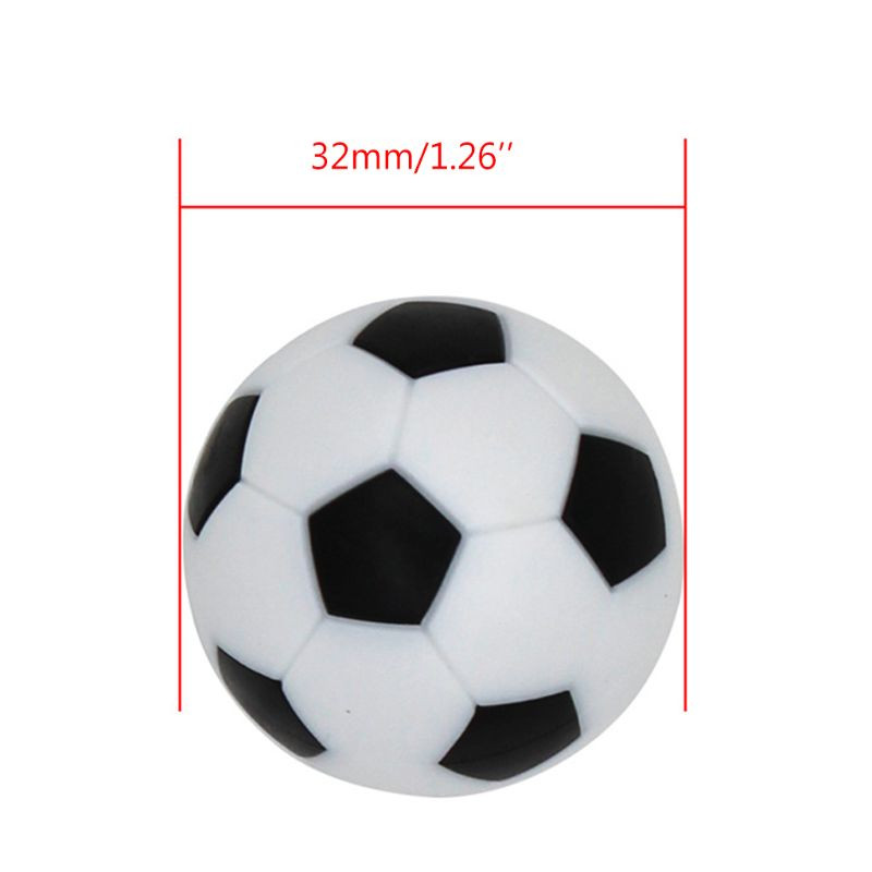 6 gab., 32 mm galda futbols, futbols, fussbols, futbola mašīnas piederumi, nomaiņas, mini melnā un baltā bumbiņa bērniem iekštelpu spēles
