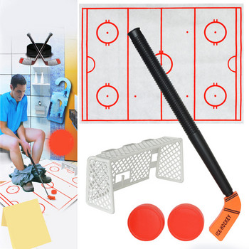 Game Hockey Toalet Puck Sling Board Training Bathroom Toy Aid Set Mini Kids String Table Slingshot Putter Putt Time Green Indoor