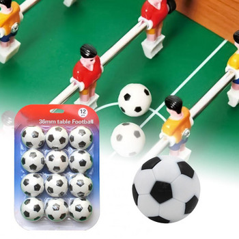 12 τμχ Διασκεδαστικές επιτραπέζιες μπάλες ποδοσφαίρου ABS Μπάλες ποδοσφαίρου Παιχνίδι που φοριέται χωρίς ξεθωριασμό Σχολικό καρναβάλι Μίνι Μπάλες ποδοσφαίρου