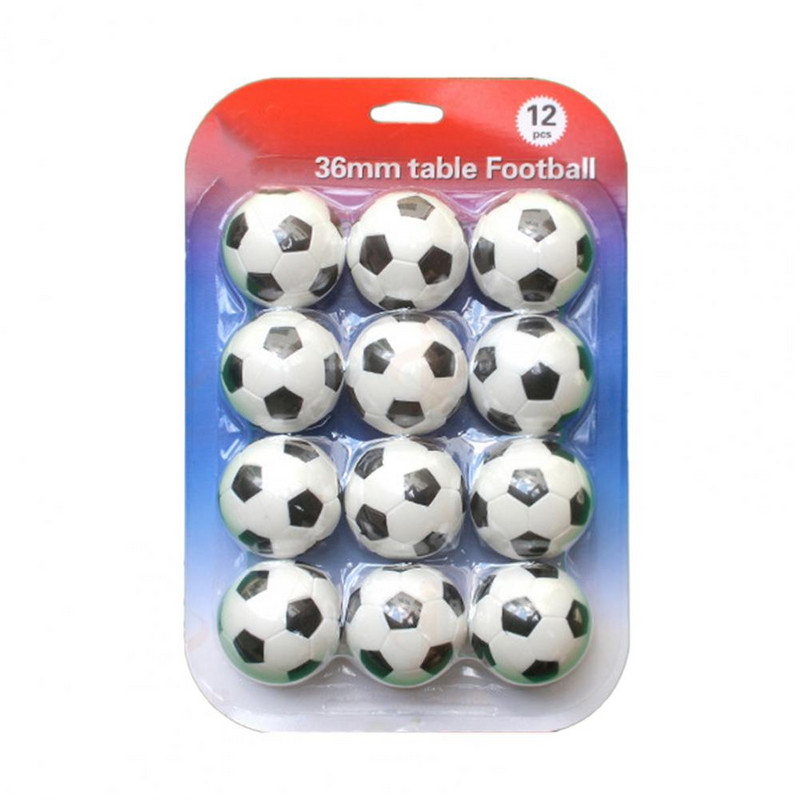 12 gab. Jautras galda futbola bumbas ABS futbola bumbas Rotaļlieta, kas valkājamas neizbalējušas skolas karnevāla balvas mini futbola bumbas