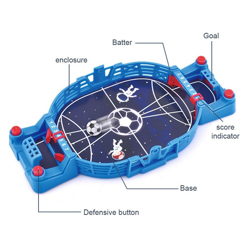 Mini futbola galda galda virsma Futbola galda spēles ģimenes spēļu komplekts Drošas, izturīgas galda futbola rotaļlietas bērniem brīvdienu rotaļlietas
