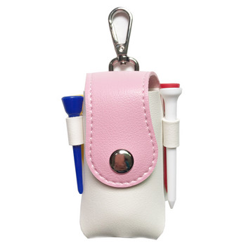 розова мини чанта за голф PU кожа с тениски за голф топки за голф Закачете на кръста колан за голф 2 цвята по избор кафяв пинг подарък за съпруга