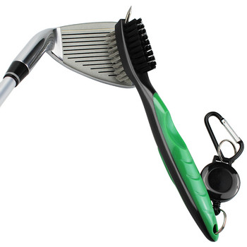 Четка за голф стикове Четка за почистване на жлебове за голф 2-странна клюшка за голф Wedge Ball Groove Cleaner Kit Инструмент за почистване Аксесоари за Gof