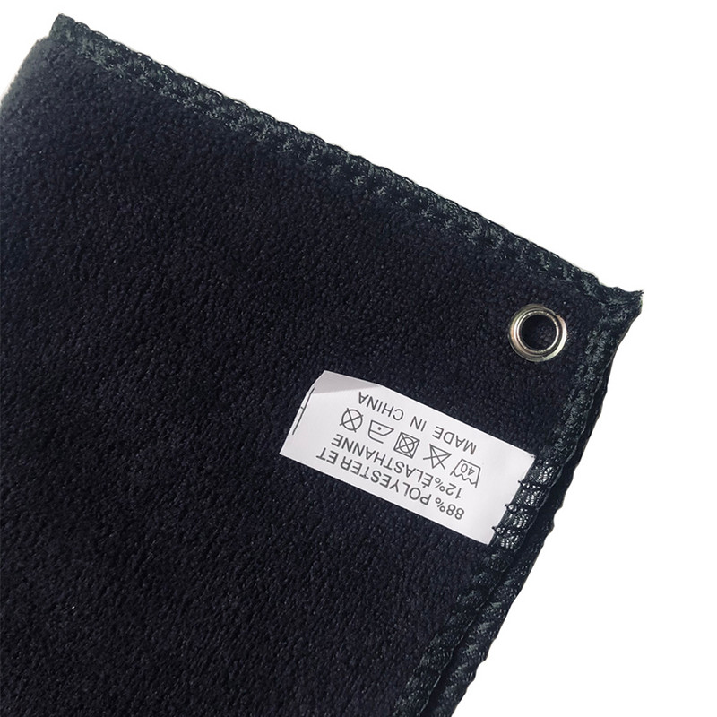 1vnt juodas golfo rankšluostis golfo žaidėjui medvilninis golfo drėgnas ir sausas varliagyvis juodas su kabliu Golfo kamuoliuko valymo rankšluostis su ištraukiamu