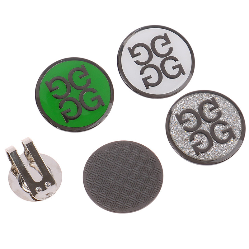 Golfo kamuoliukų žymekliai, skrybėlių segtukai, nuimamas metalinis dangtelio segtukas, lengvai tvirtinamas prie golfo kepuraitės golfo žaidėjo dovanos golfo priedai