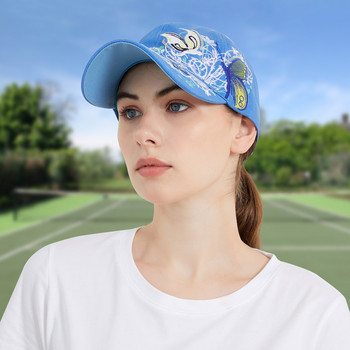Crestgolf Γυναικεία σκουφάκια γκολφ Ρυθμιζόμενο αναπνεύσιμο κεντημένο καπέλο ηλίου για αθλητικό μπέιζμπολ διχτυωτό ηλιοκαπέλο εξωτερικού χώρου
