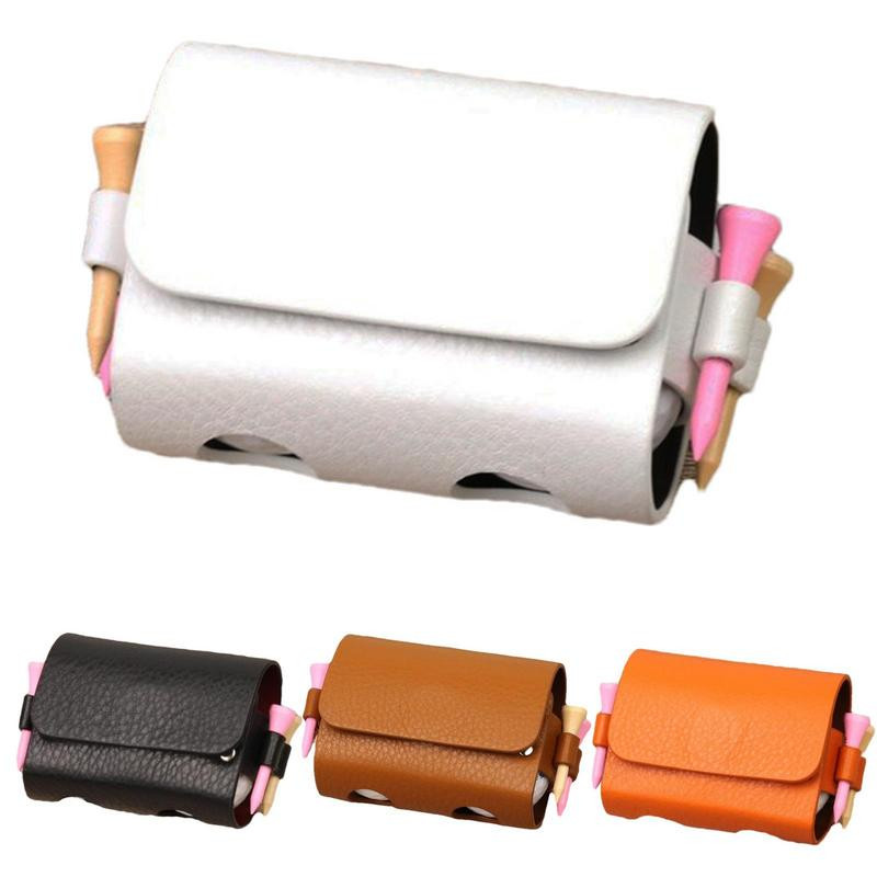 Lauko maišeliai Kelioninis dėklas Golfo kamuoliukų krepšys Nešiojamas juosmens laikymo krepšys iš PU odos, skirtas golfo sportui, telpa 2 kamuoliai ir 4 golfo marškinėliai