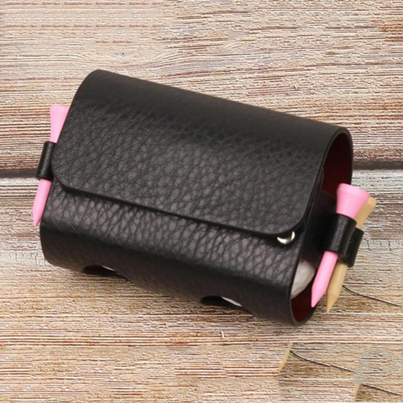 Lauko maišeliai Kelioninis dėklas Golfo kamuoliukų krepšys Nešiojamas juosmens laikymo krepšys iš PU odos, skirtas golfo sportui, telpa 2 kamuoliai ir 4 golfo marškinėliai