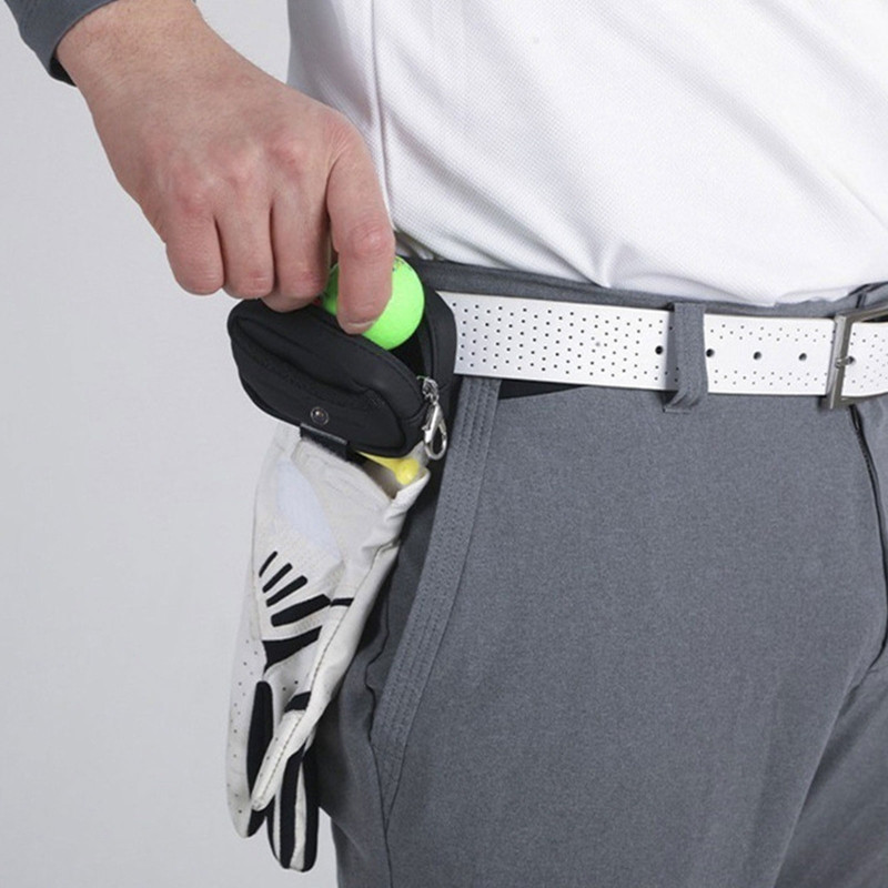Lauko nešiojimo krepšiai Kelioninis dėklas golfo kamuoliukų krepšio apsauginis krepšio dėklas Nešiojamas juosmens laikymo krepšys PU oda, skirta golfo sportui