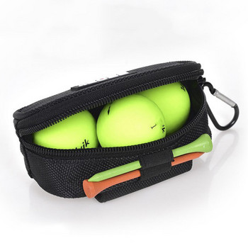 Чанта за топка за мини голф с държач за 2 тениски, чанта за съхранение, преносима чанта за голф с череп, чантичка с цип, карабинер, раница за кръста, консумативи