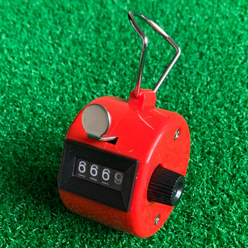 Нов брояч за голф 4-цифрен номер Пластмасова обвивка Ръчен пръстов дисплей Ръчно броене Щракащ таймер Футболен голф брояч Многоцветен