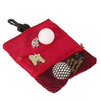 1PC Платнена чанта за топка за голф Чанта за топка за голф Чанти за топка за голф Държач Мрежеста торбичка Съхранение за консумативи за тренировки на открито Аксесоари